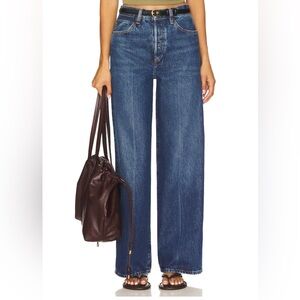 NWT FRAME Denim The Collegiate Dark Blue wide leg, 90s flare Jeans 31